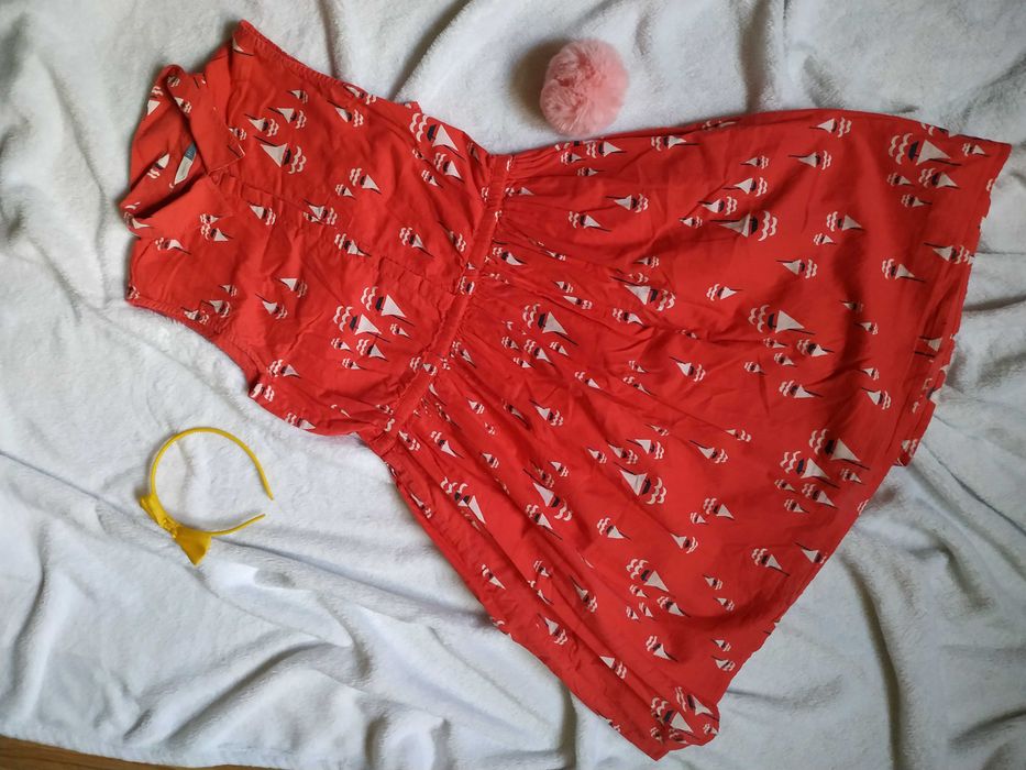 Sukienka John Lewis r. 140 146 żaglówki vintage