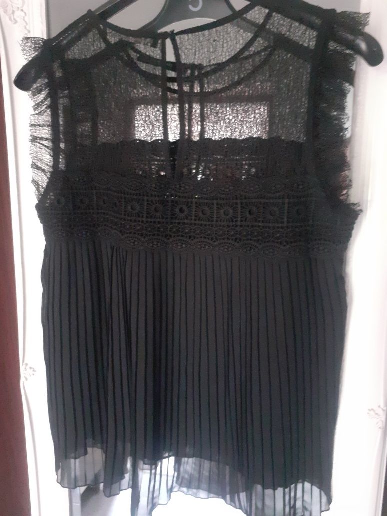 Czarny top na lato Zara Basic 36 S