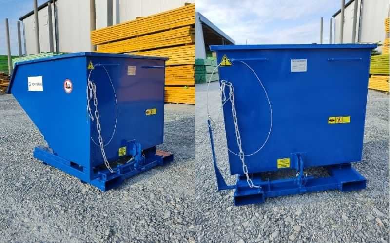 Kontener 1m3 1000 L , Kontener samowyładowczy / Pojemnik metalowy