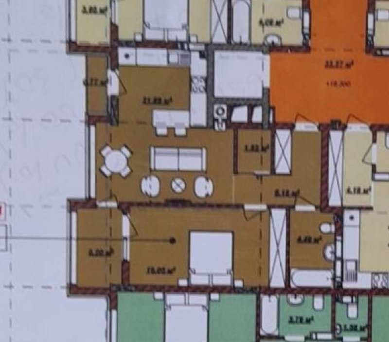 Продаж 1,5 кімнатної квартири у ЖК Б4, 55,9 м2, 4 будинок, Новий район