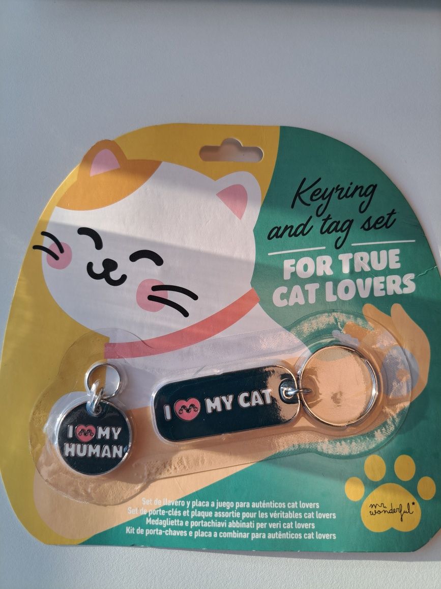 Kit porta chaves e placa gato - Novo - embalagem
