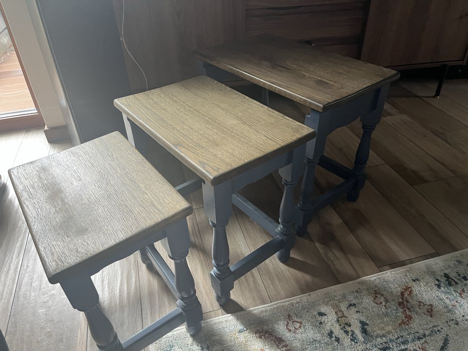 Trojaczki stolik kawowy nocny drewniane