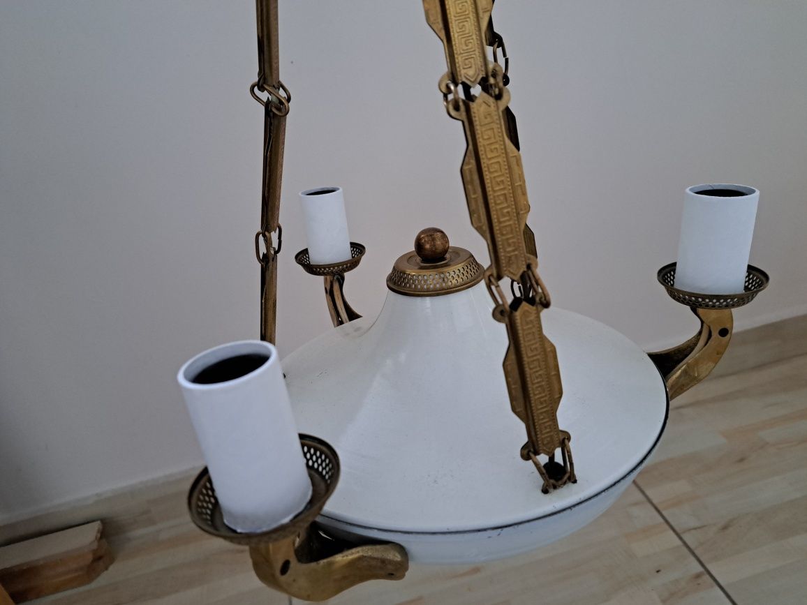 żyrandol, lampa mosiężna