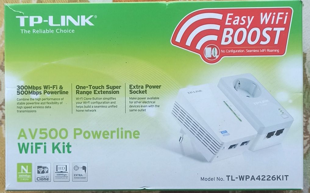 TP-Link PLC Powerline AV500 WiFi Starter Kit WPA4226