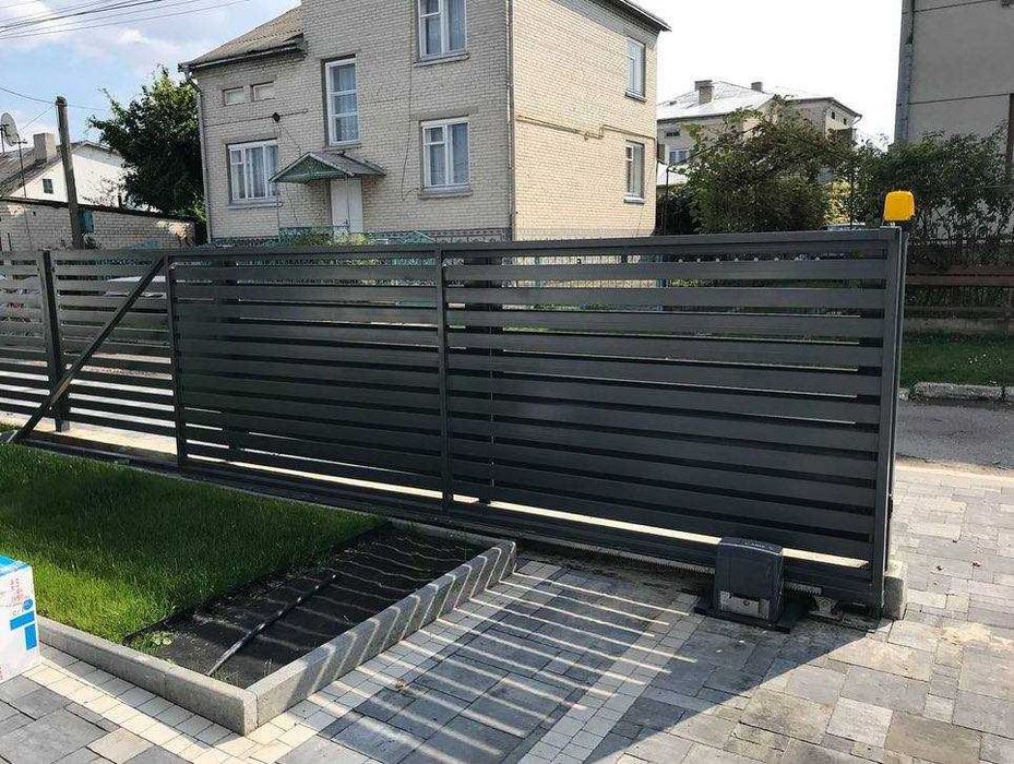 ВІДКАТНІ ВОРОТА з металу — швидкий монтаж, вигідна ціна