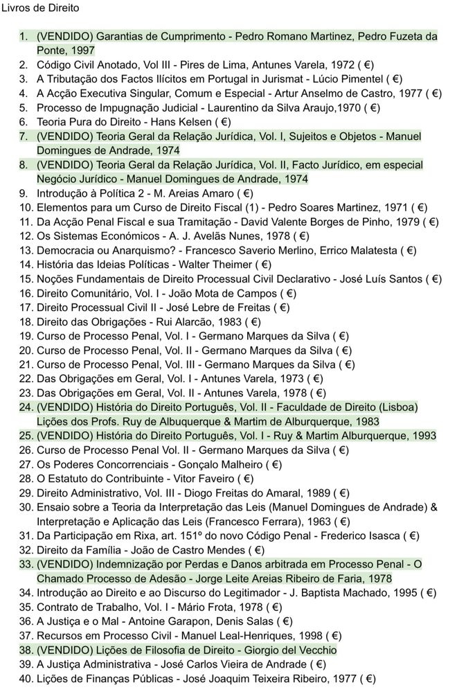 100 + Manuais de Direito