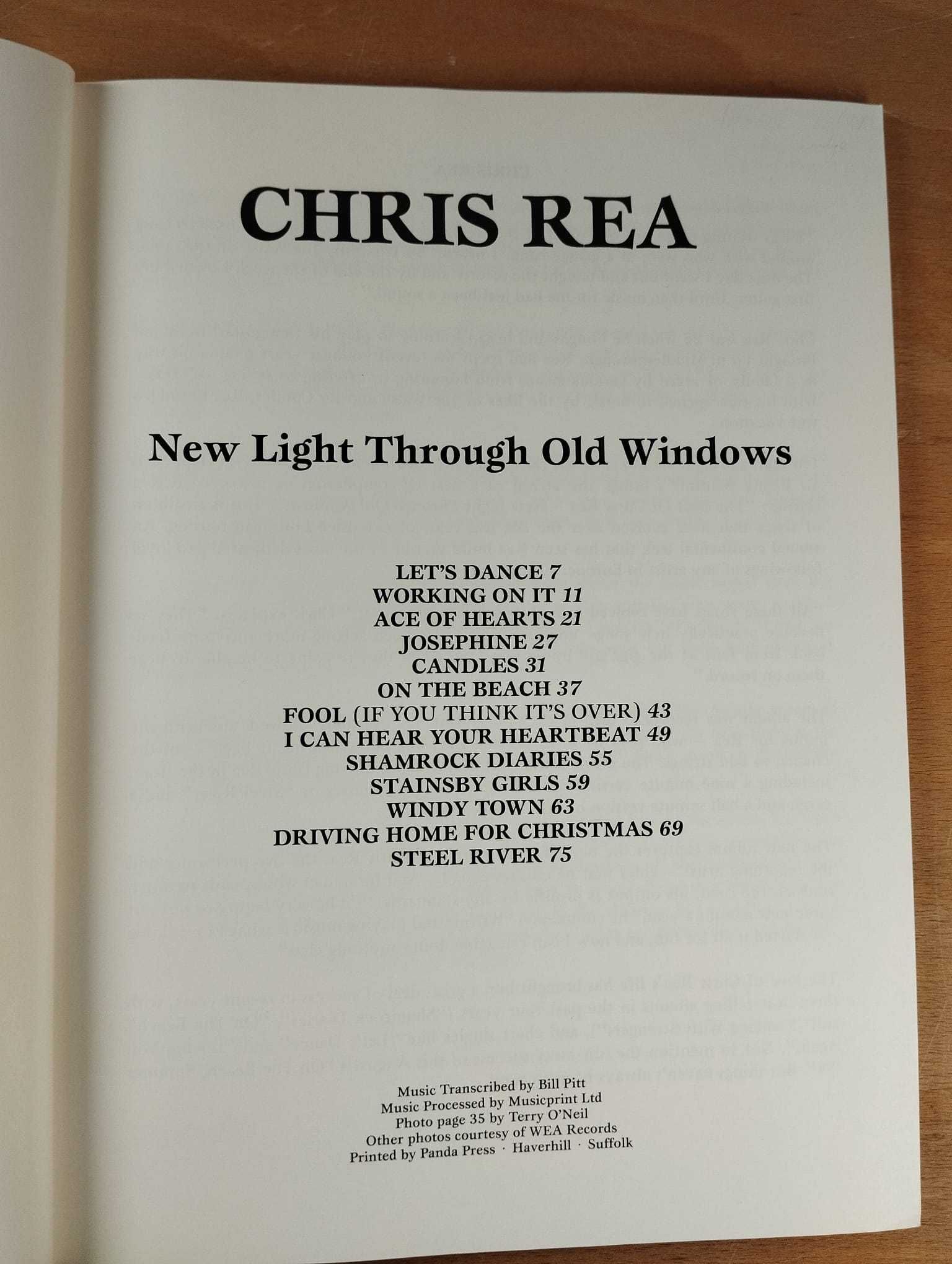 Partituras Chris Rea, New Light Through Old Window