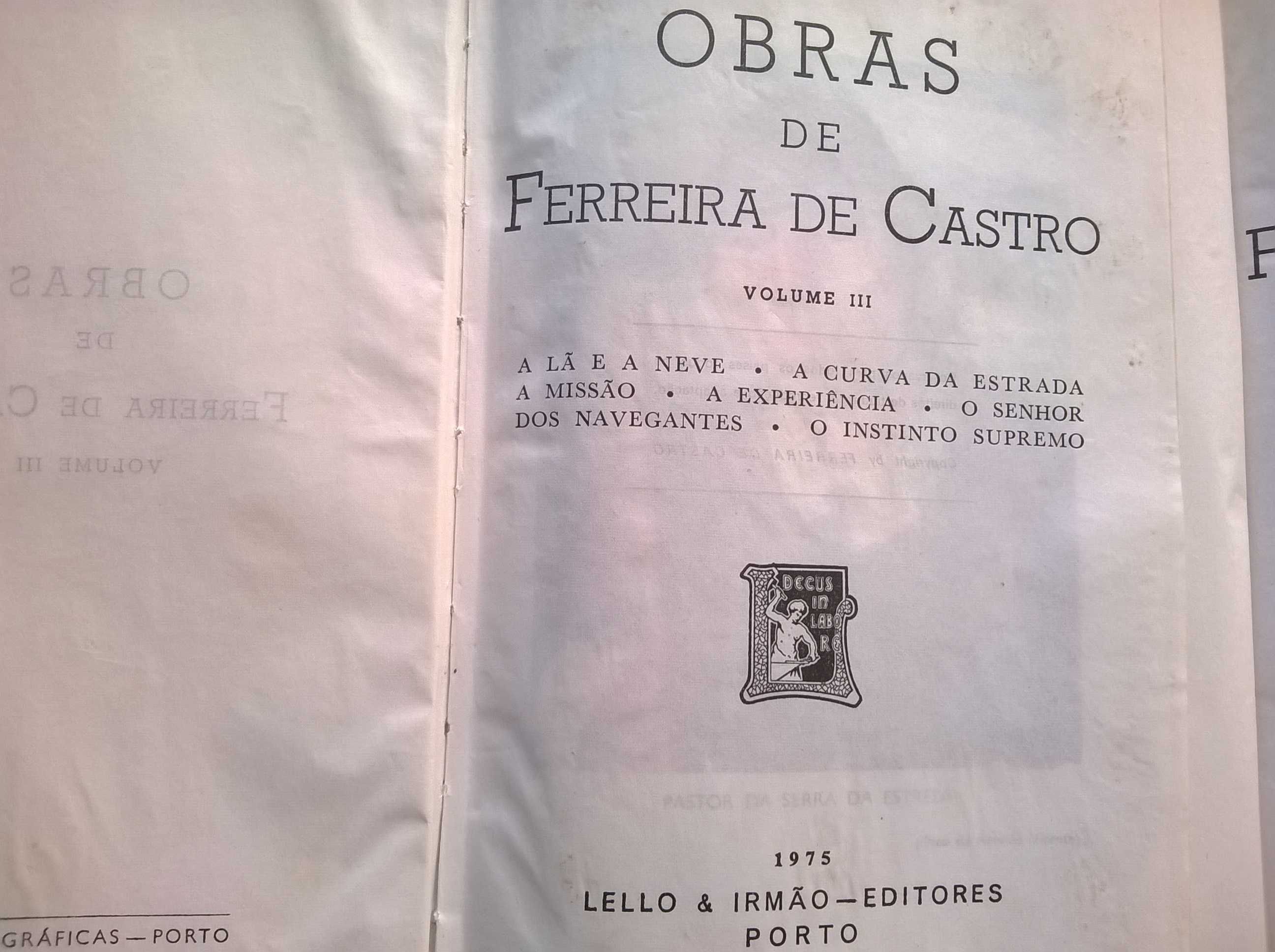 Obras completas de Ferreira de Castro (4 vols) - Ferreira de Castro