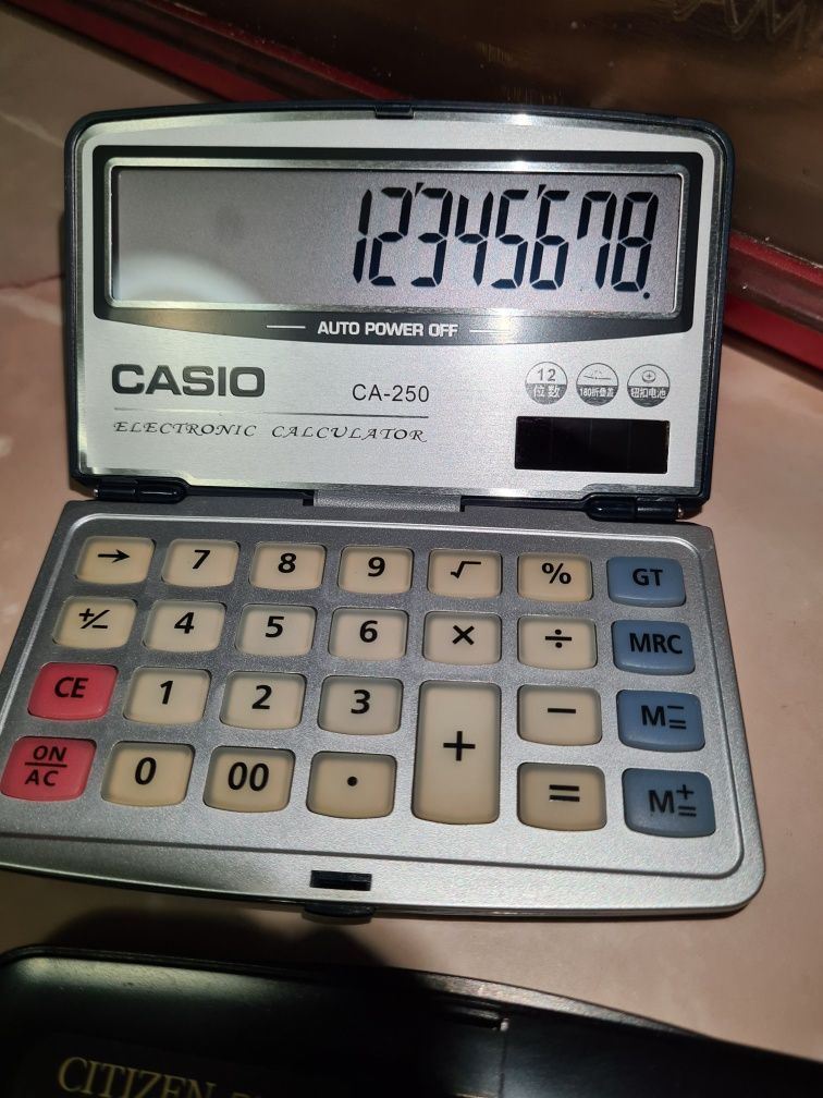 Калькулятор Casio CA-250 и Записные Книжки Citizen RX-2700 RX-3400
