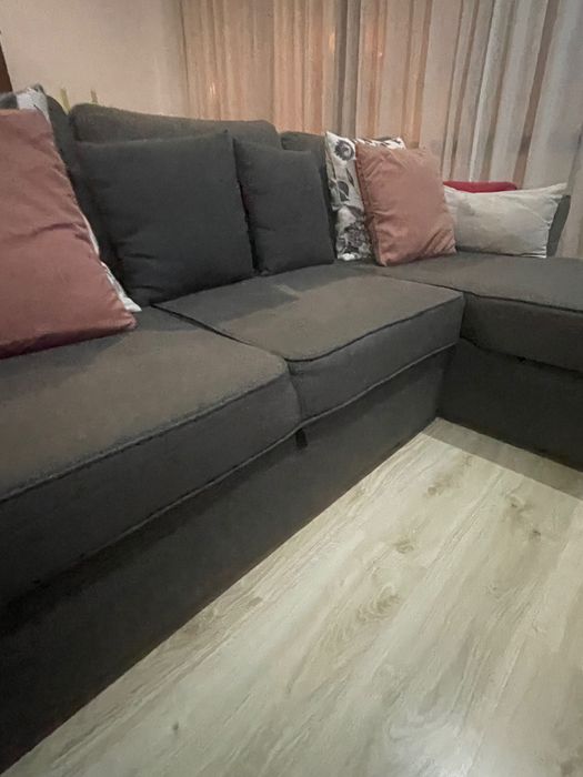 Sofá-cama 3 lugares com chaise longue