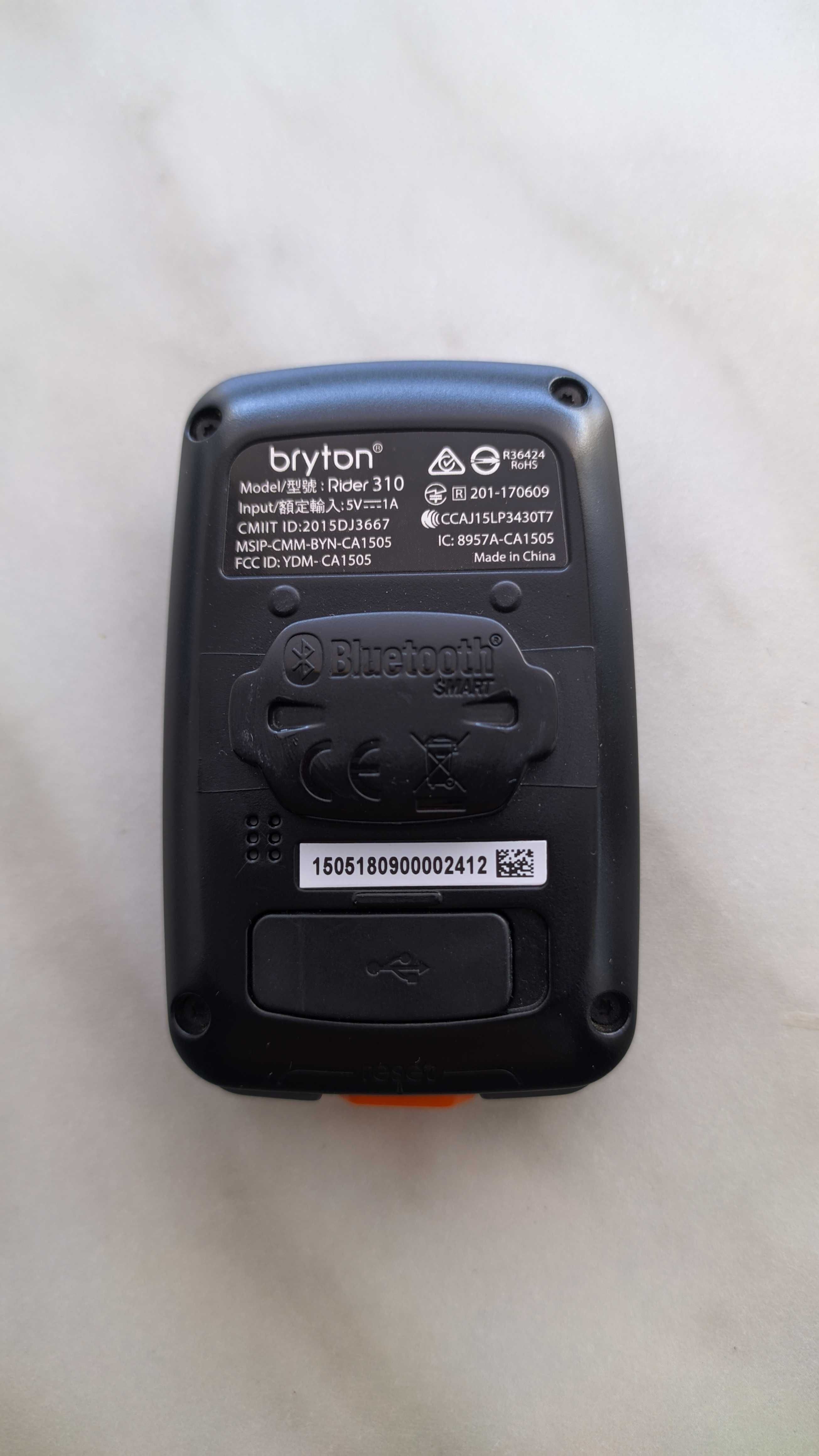 GPS велокомп'ютер Bryton Rider 310 (+2 кріплення)