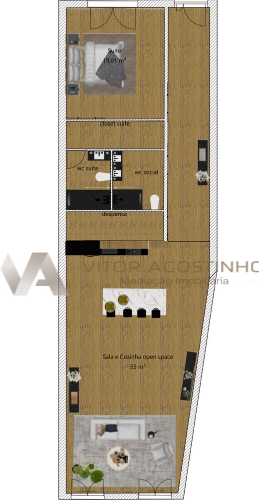 Espaço Comercial com Potencial para T3 + Quintal