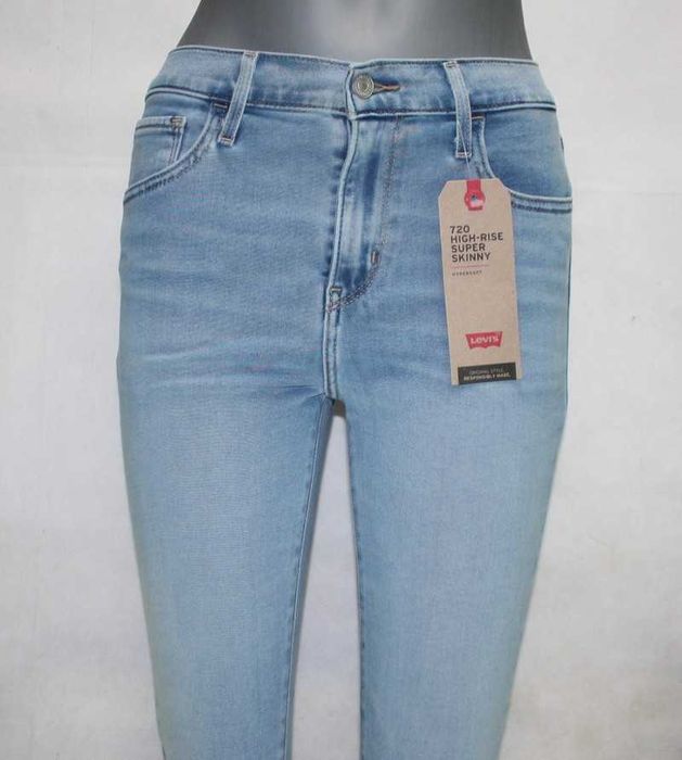 Damskie jeansy Levi's 720 High Rise Super Skinny nowe Levisy - W28/L32