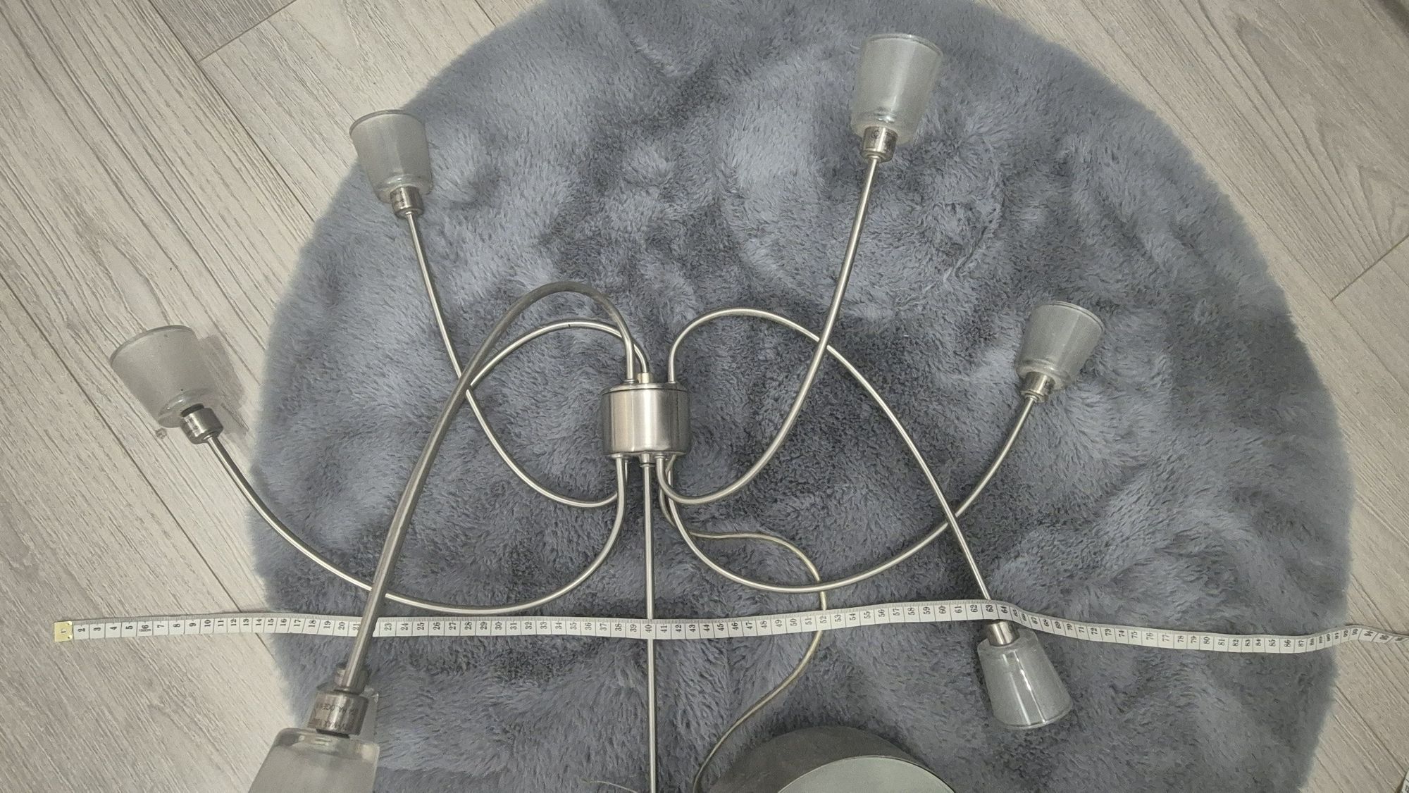 Lampa sufitowa elegancka chromowana lampa żyrandol