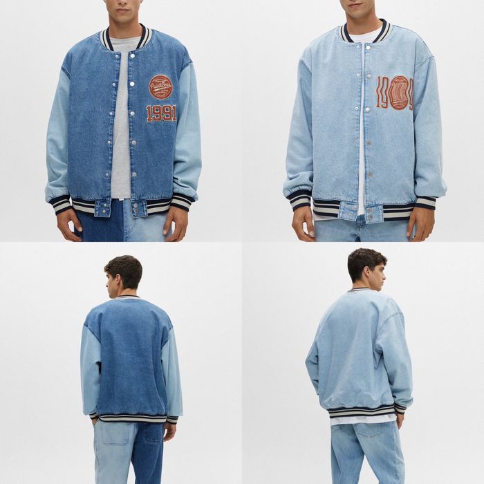Джинсовый бомбер Pull&Bear. Куртка Pull and Bear