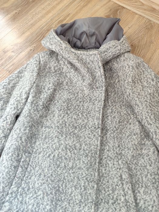 Reserved kurtka pikowana płaszczyk wełniany boucle XS 34 S 36