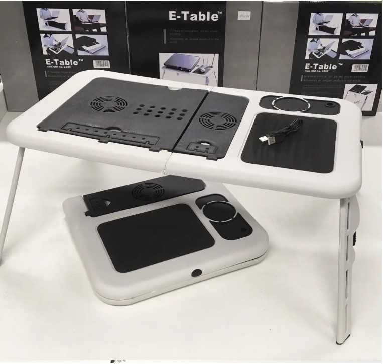 Столик для ноутбука E-table портативні з охолодженням