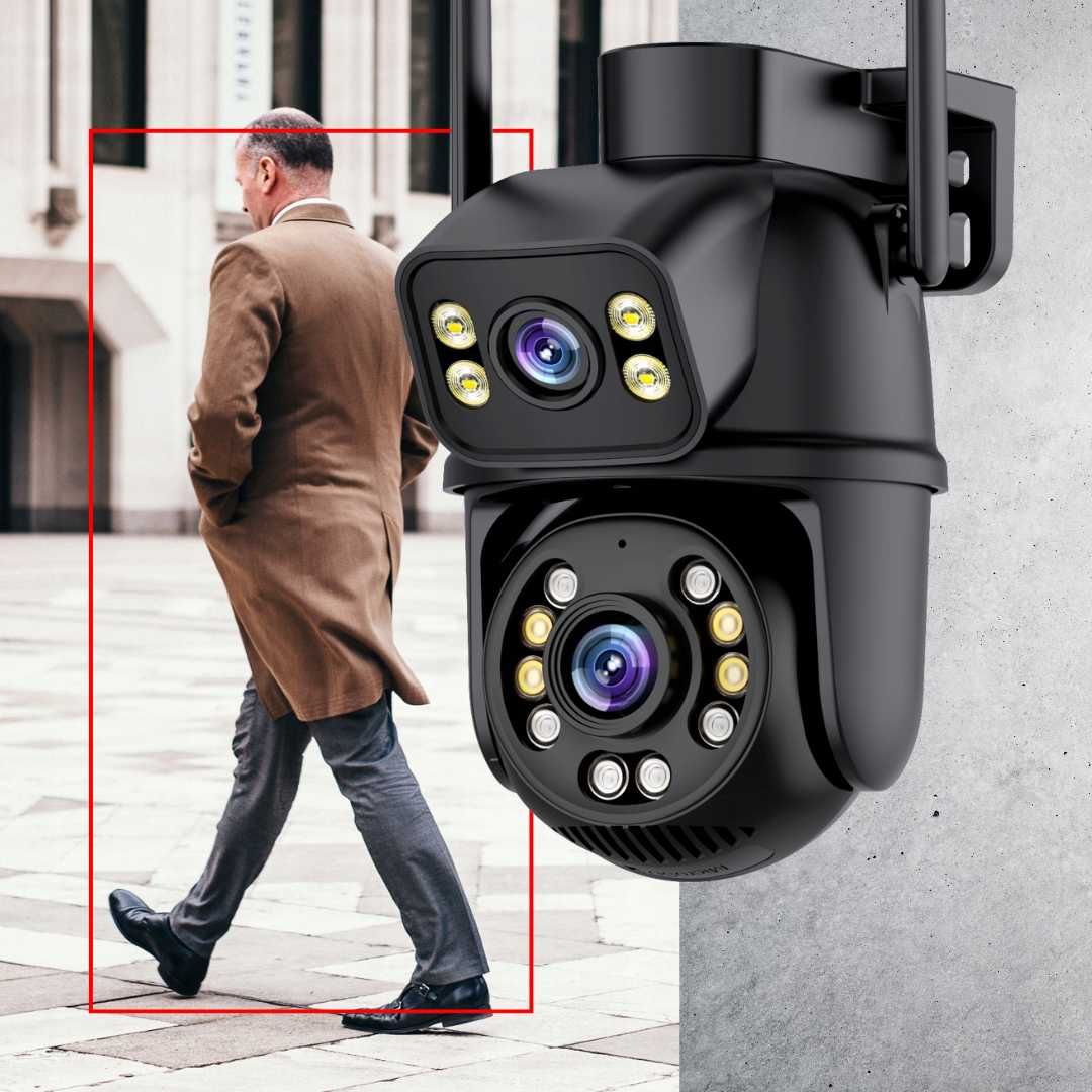 Kamera Obrotowa Podwójna WIFI IP UHD AUDIO Zewnętrzna 6MPX 6MP 4K