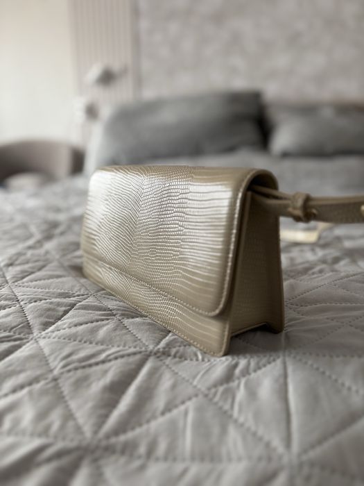 Сумка Estro натуральна шкіра під рептилію (бежева)