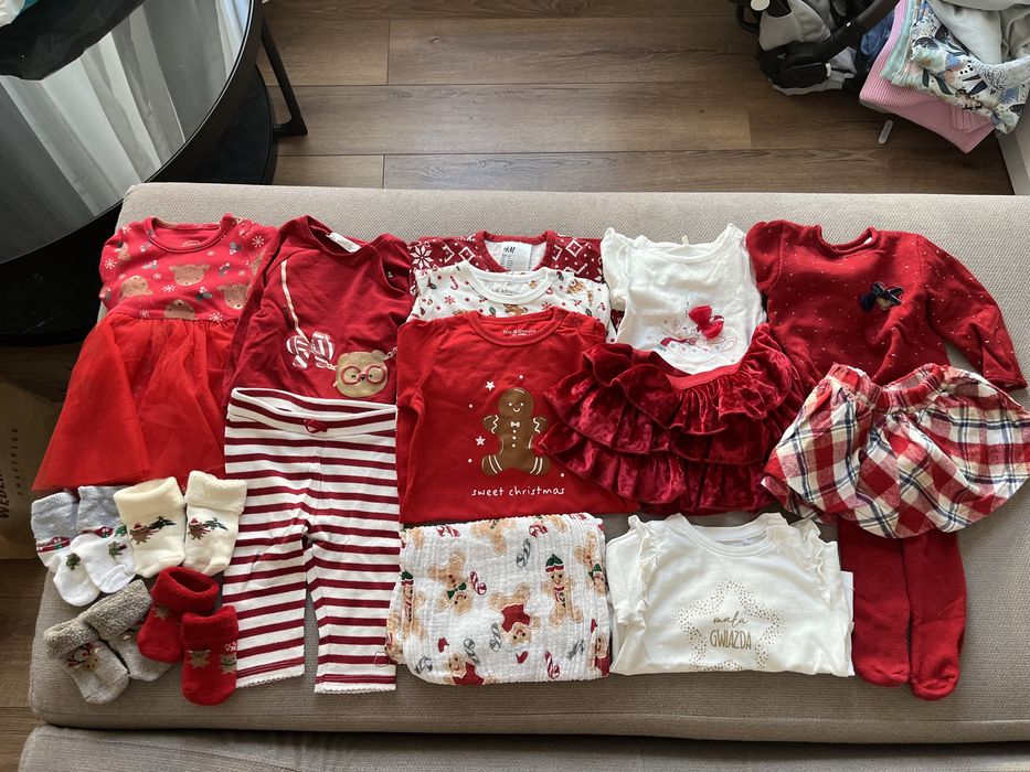 Magiczny komplet świąteczny dla dziewczynki r. 62