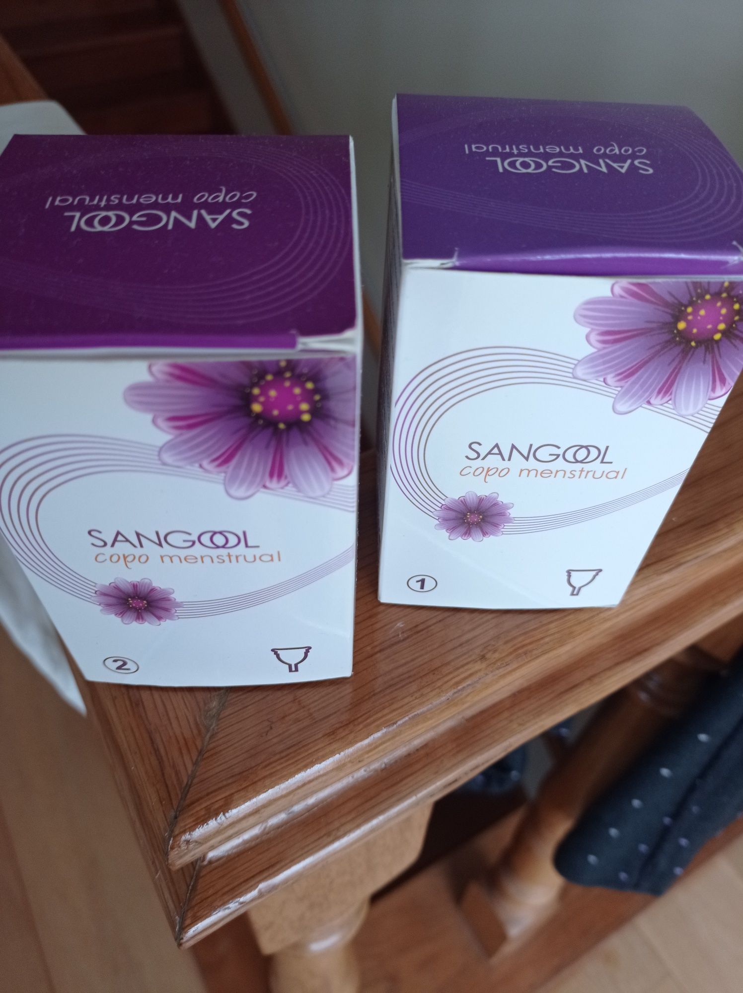 Copo menstrual tamanhos 1 e 2