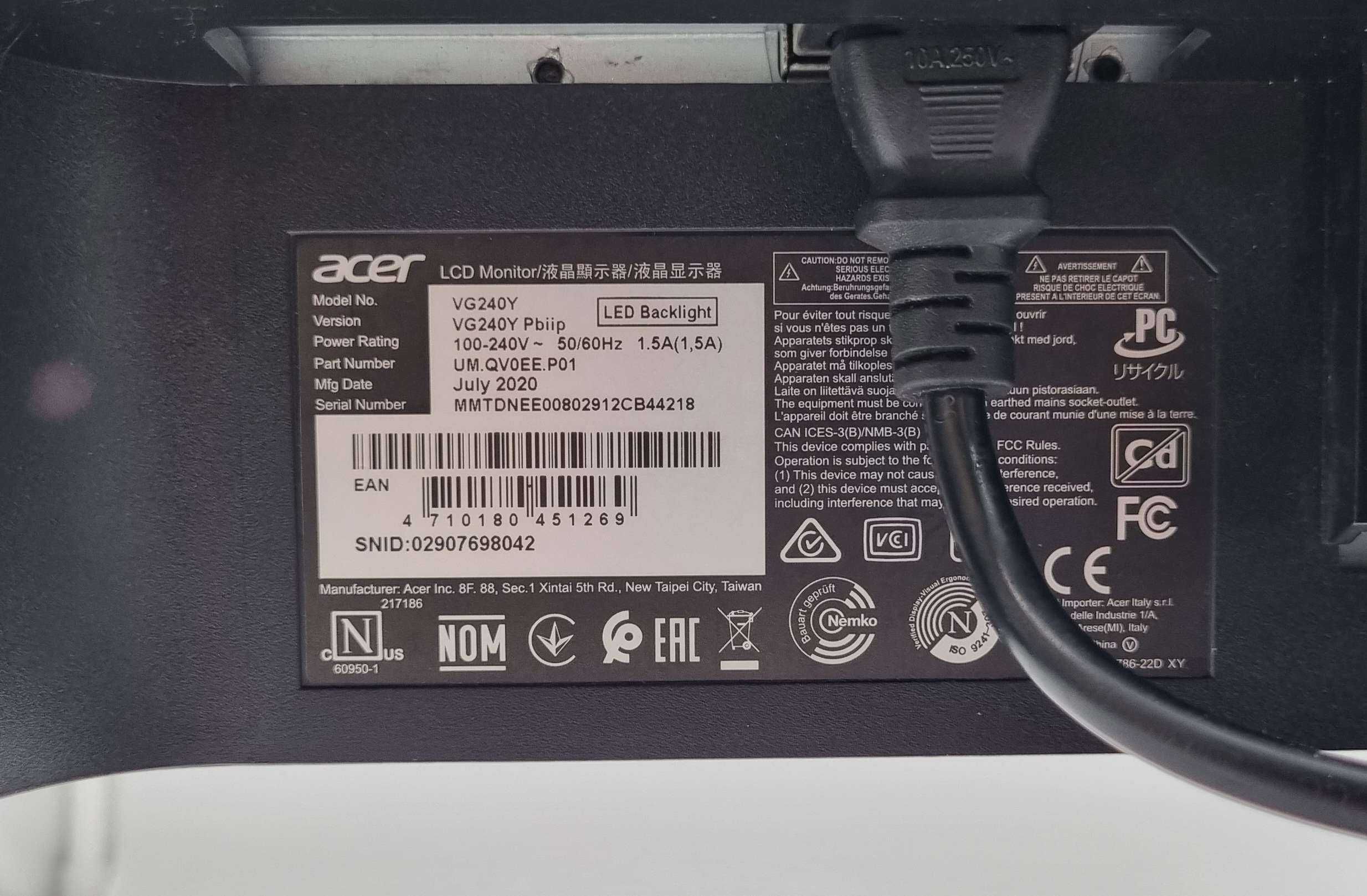 Monitor LED Acer VG240Y