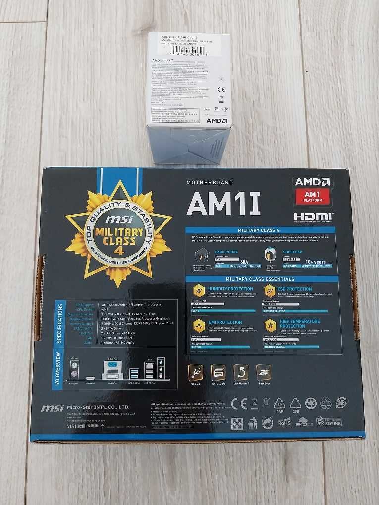 MSI AM1I Athlon 5350 Chieftec Flyer 200W MiniITX