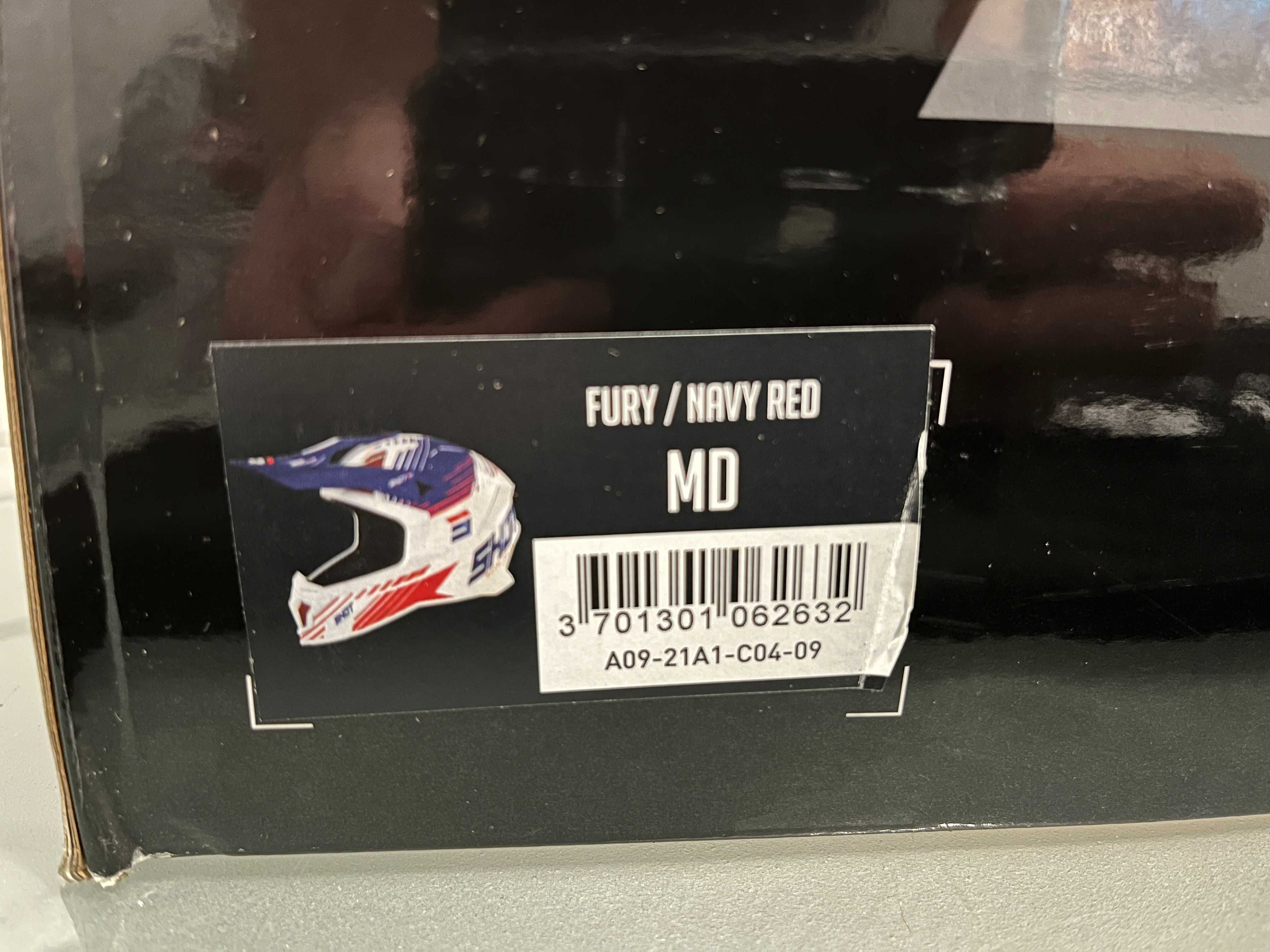 Kask Shot Fury Navy Red MX (cross,quad,enduro,mtb) GWARANCJA
