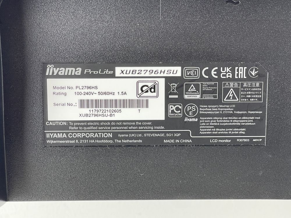 Monitor LED 27” iiyama ProLite XUB2796HSU-B1 1920x1080 PC IPS / PLS