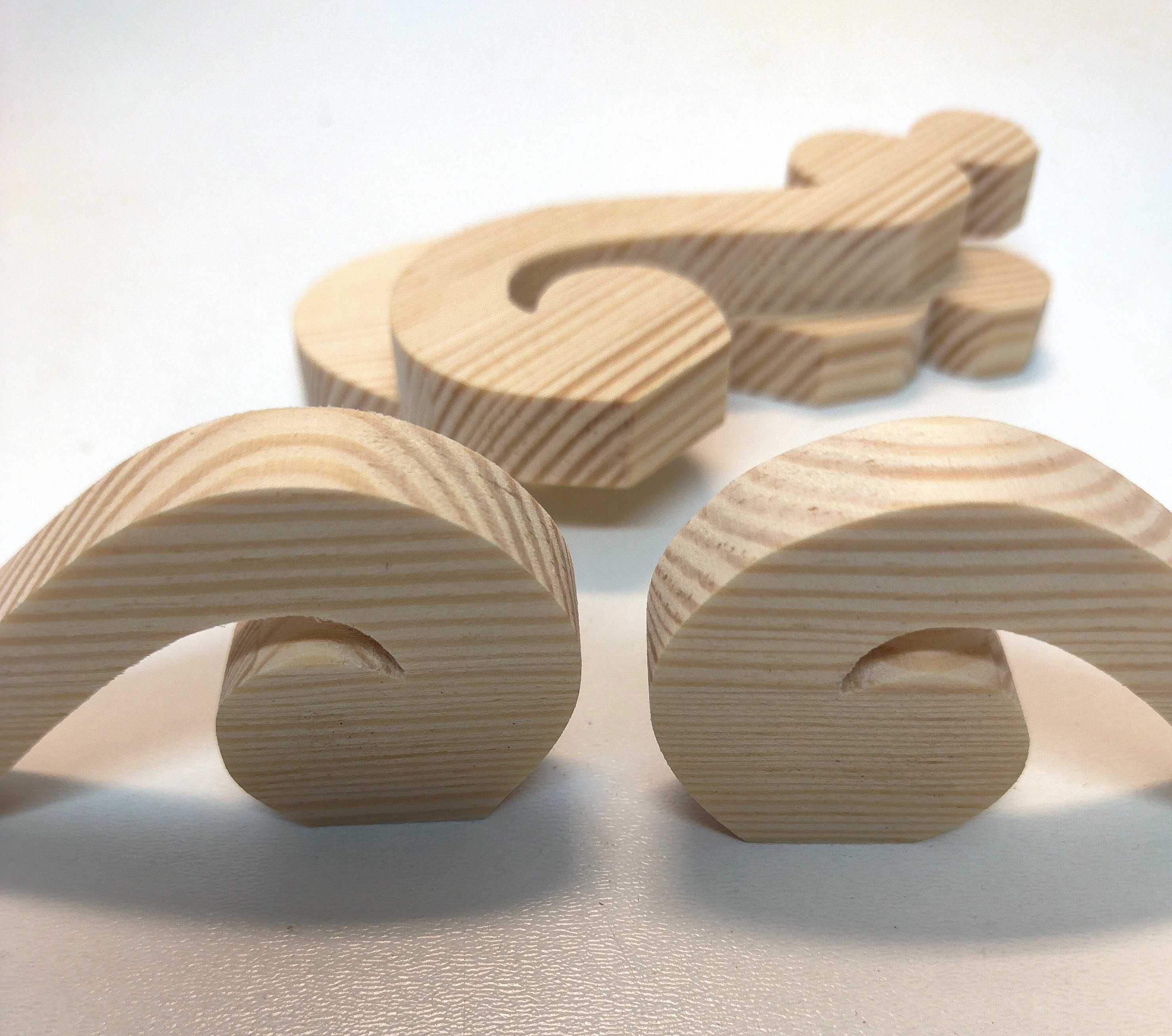 ornament drewniany dekor 10x4cm rzeźba ozdoba 2 SZTUKI