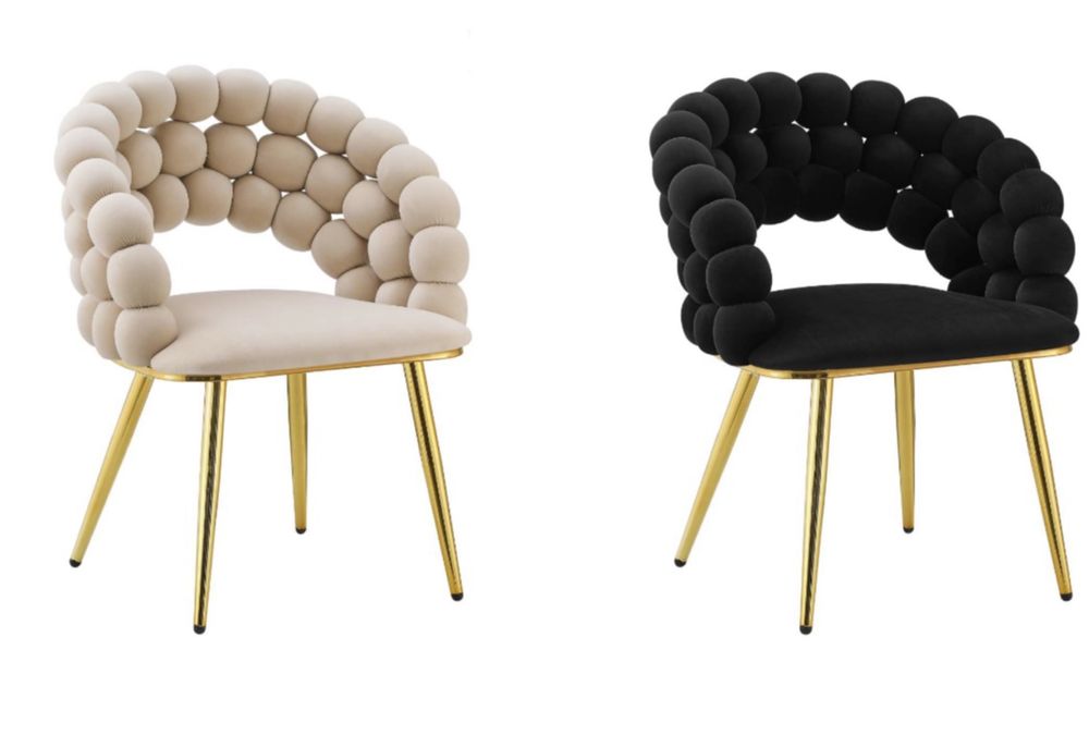 Krzesło bubble złote plecione beżowe glamur promocja!!