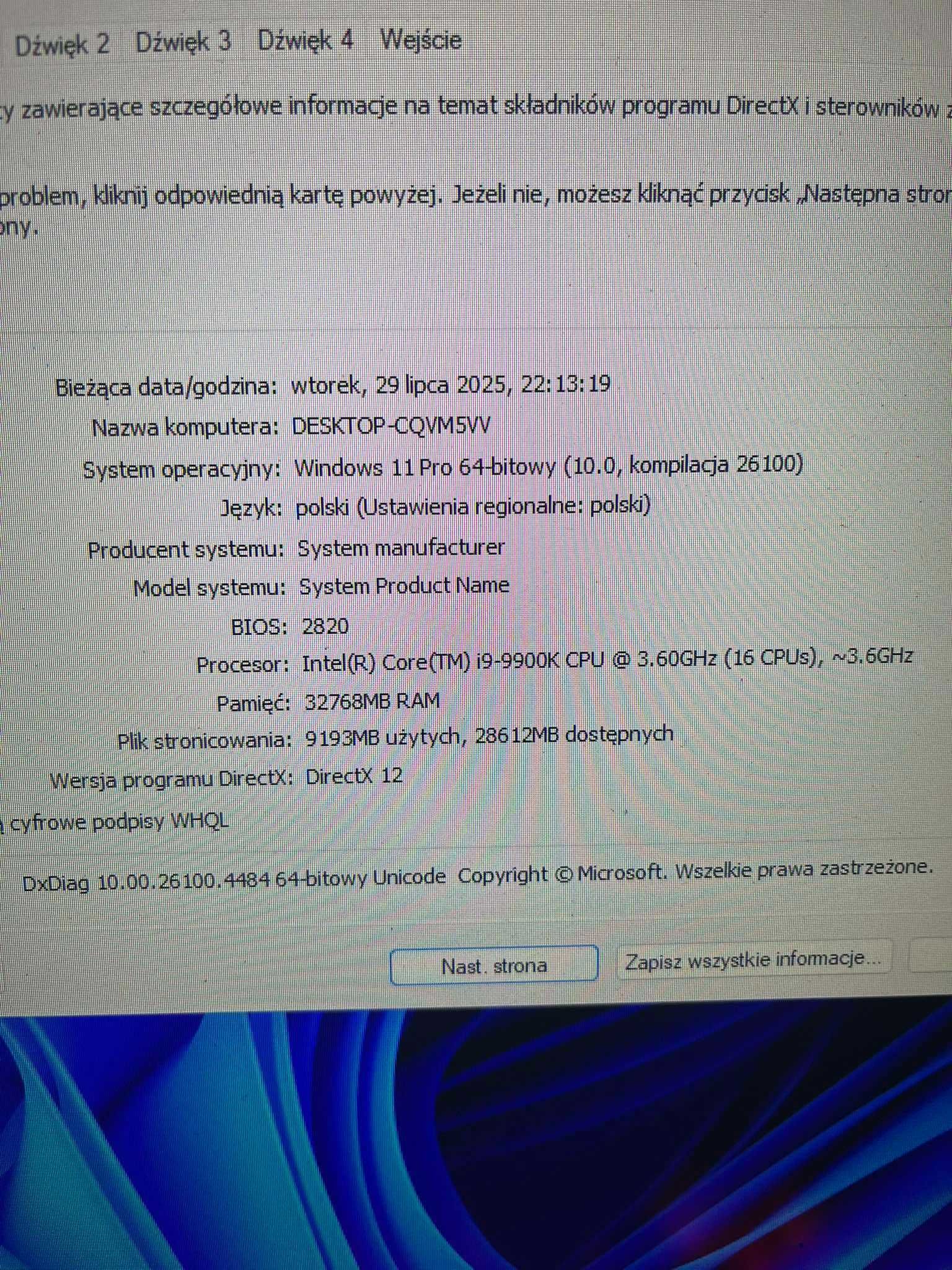 Komputer Gamingowy i9-9900k, RTX 2080 Ti, 32GB RAM
