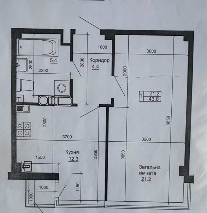 Продаж 1-кімнатної квартири в ЖК River house y Луцьку