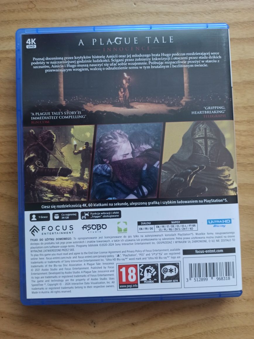A Plague Tale Innocence Napisy PL Stan idealny