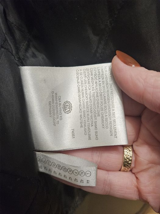 Elegancki ocieplany wełniany płaszcz C&A