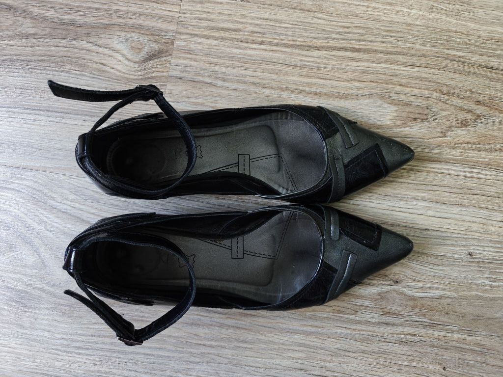 Czarne eleganckie buty damskie Lasocki r. 38