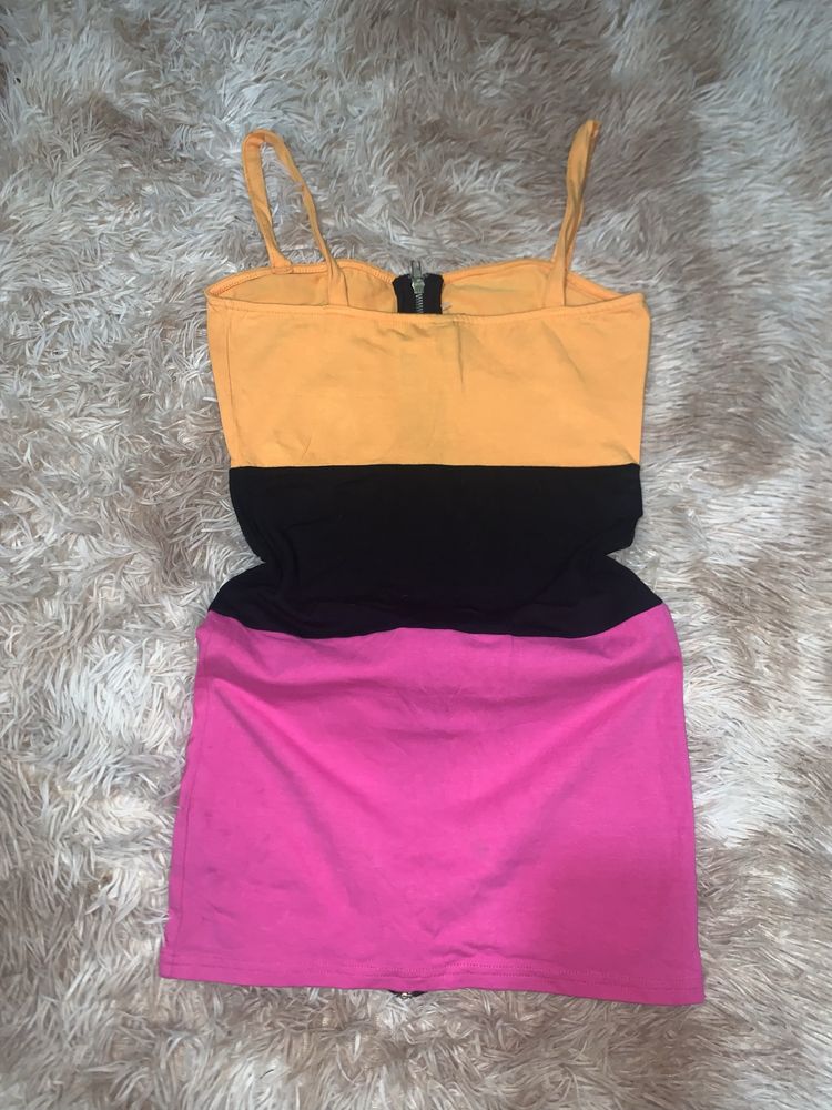 Vestido tricolor