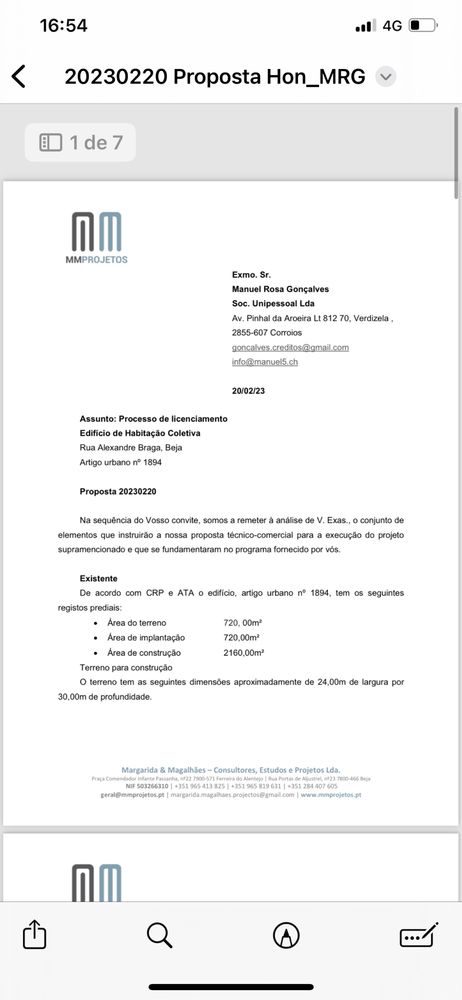 Terreno com Projeto aprovado em Beja