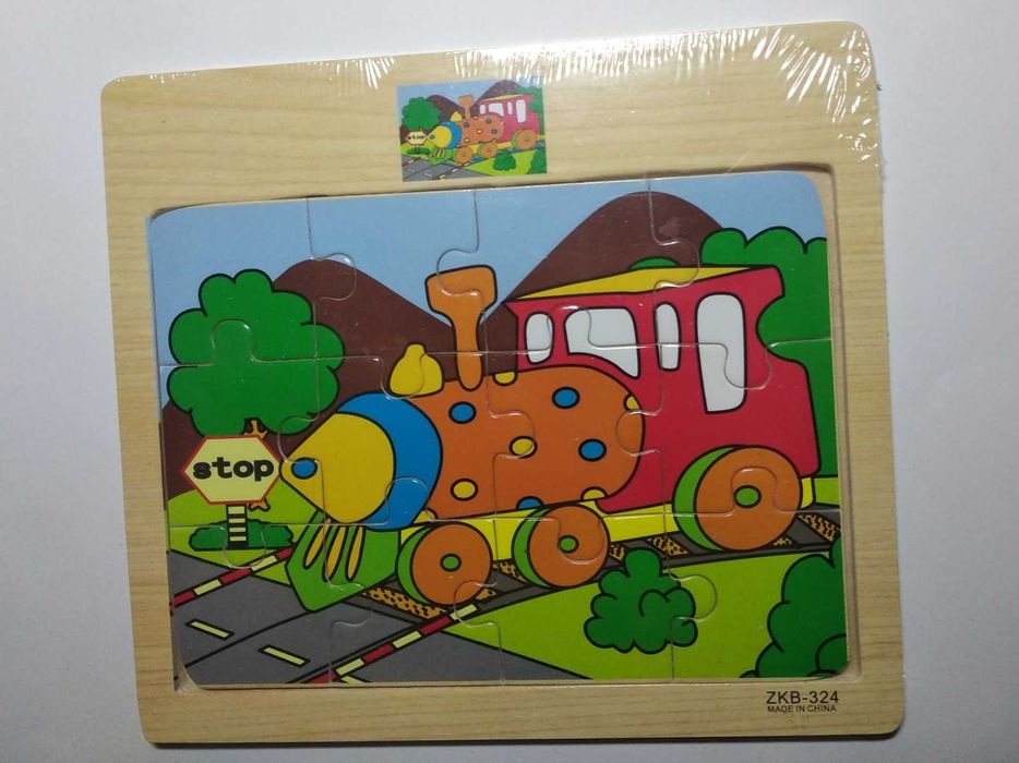 Дерев'яні пазли-поїзд