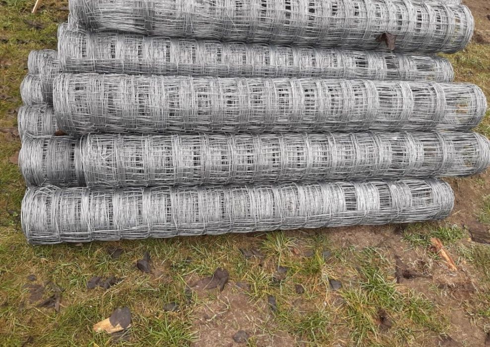 Komplet 1mb ogrodzenie z siatka leśna słupki budowlane tymczasowe