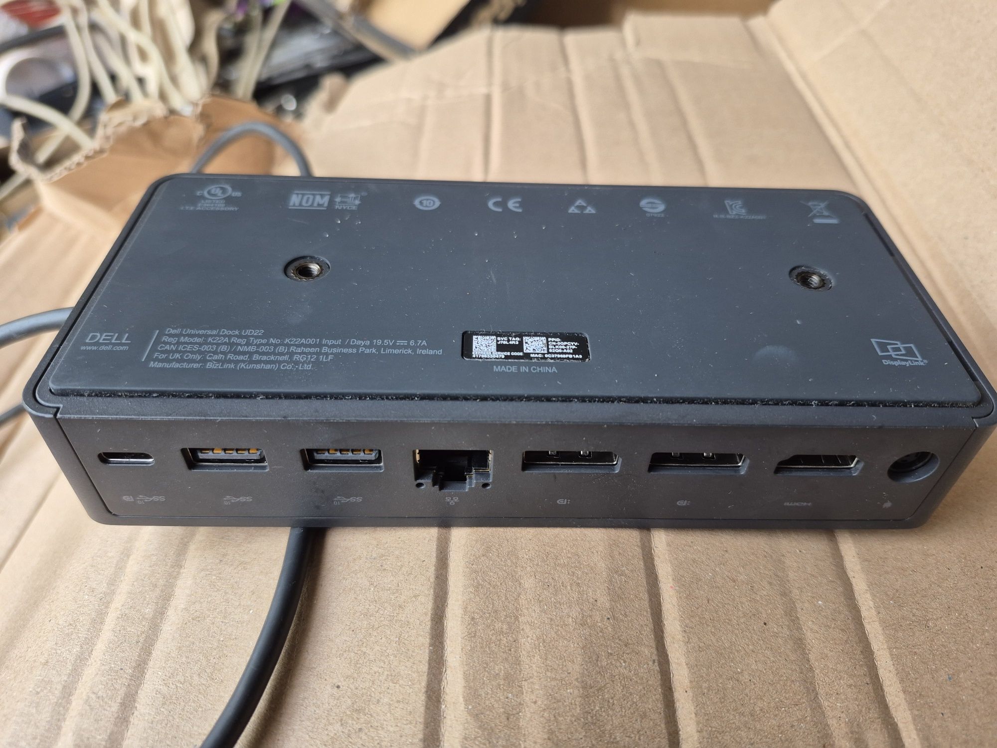 Stacja dokująca Dell UD22 K22A usb-C