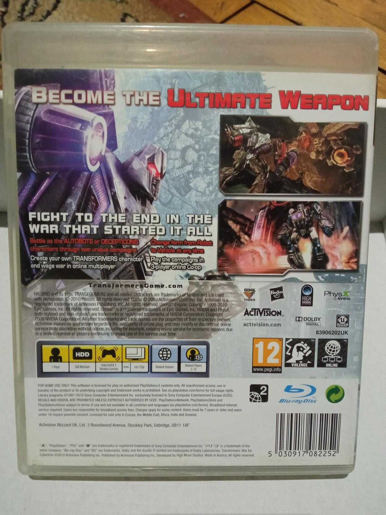 Gra TRANSFORMERS War For Cybertron PS3 Wojna o Cybertron