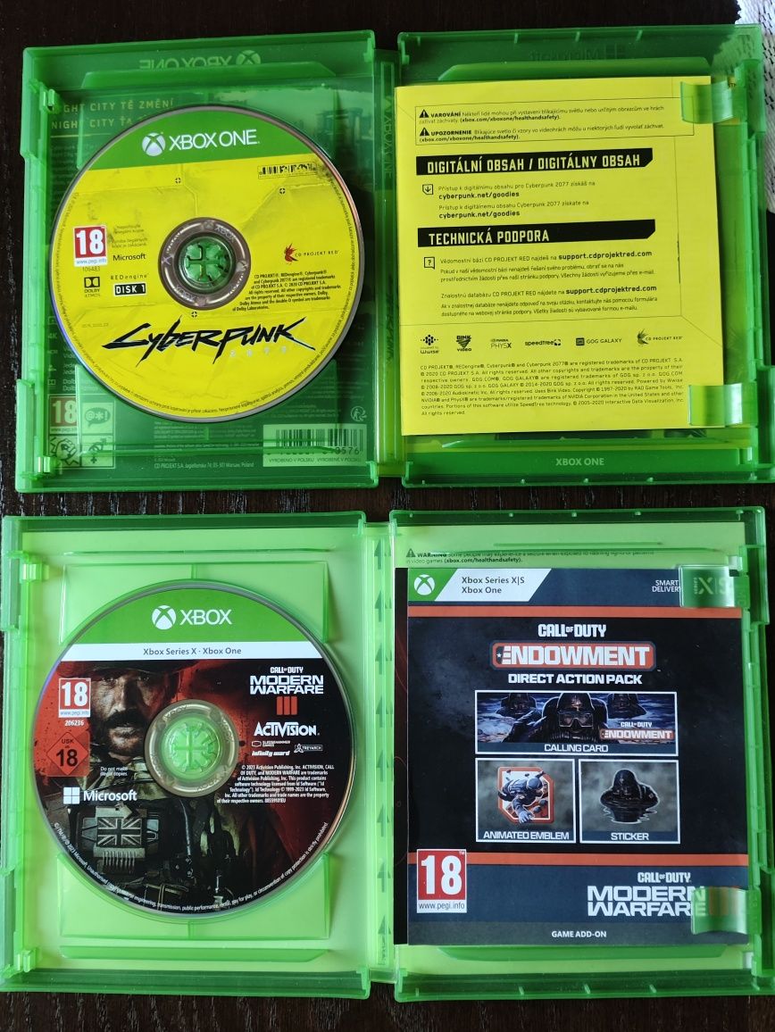 Продаю диски Call of Duty MW 3 та Cyberpunk 2077 для XBOX