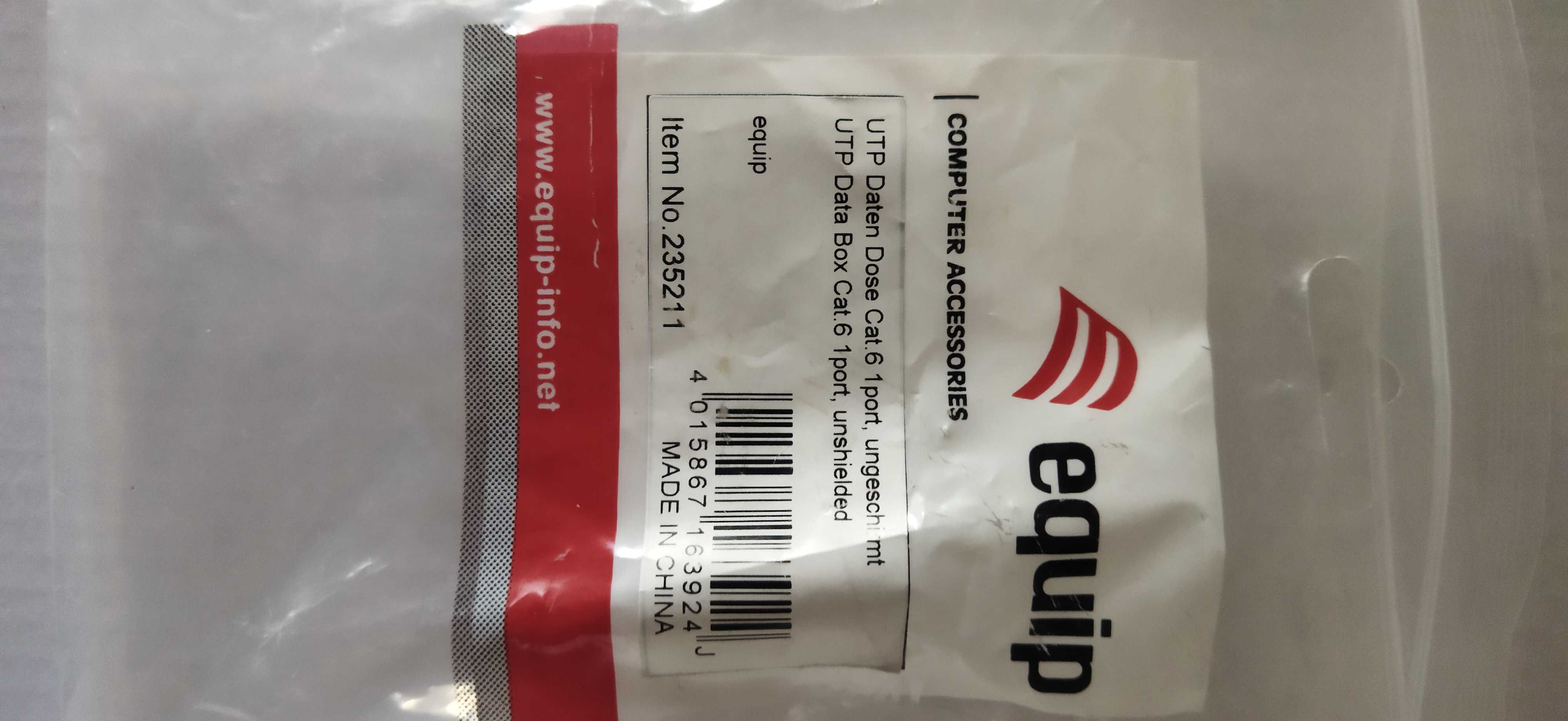 4X Caixa/Tomada RJ45 Conector UTP Cat6