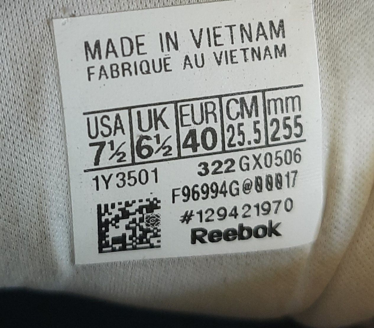 Кросівки Reebok, розмір 40