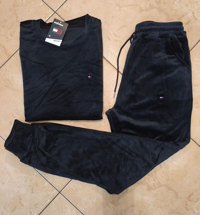 Komplet dresowy welurowy męski