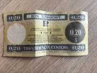 Bon towarowy 20 centów 1979r.