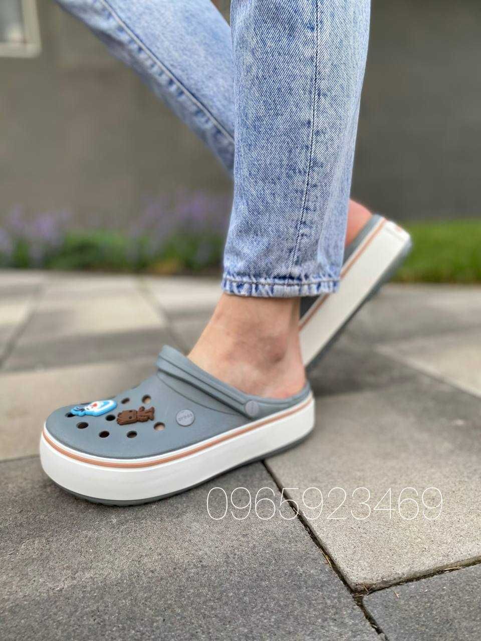 Скидка! Женские крокси Crocband Platform IceBlue 36-40р