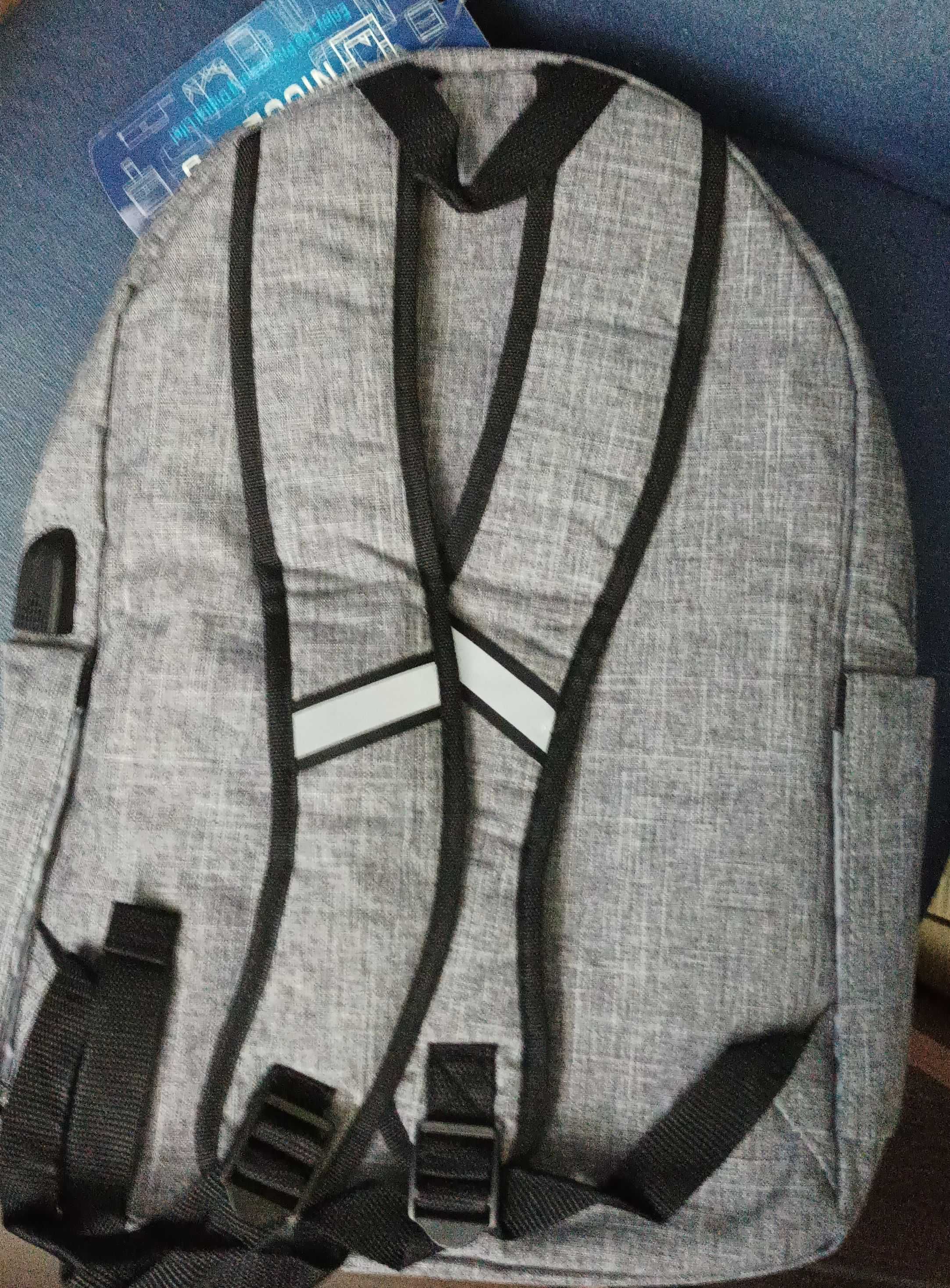 MOCHILA NiceEbag Cinzenta Com Extenção Usb