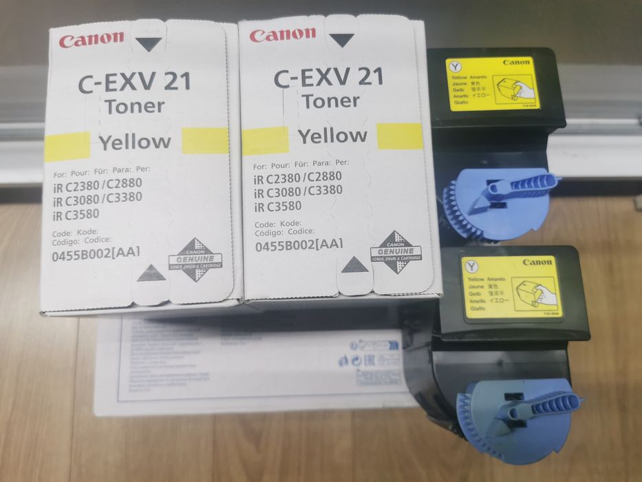 Sprzedam tonery oryginalne Canon C-EXV21 kolor BK C Y M